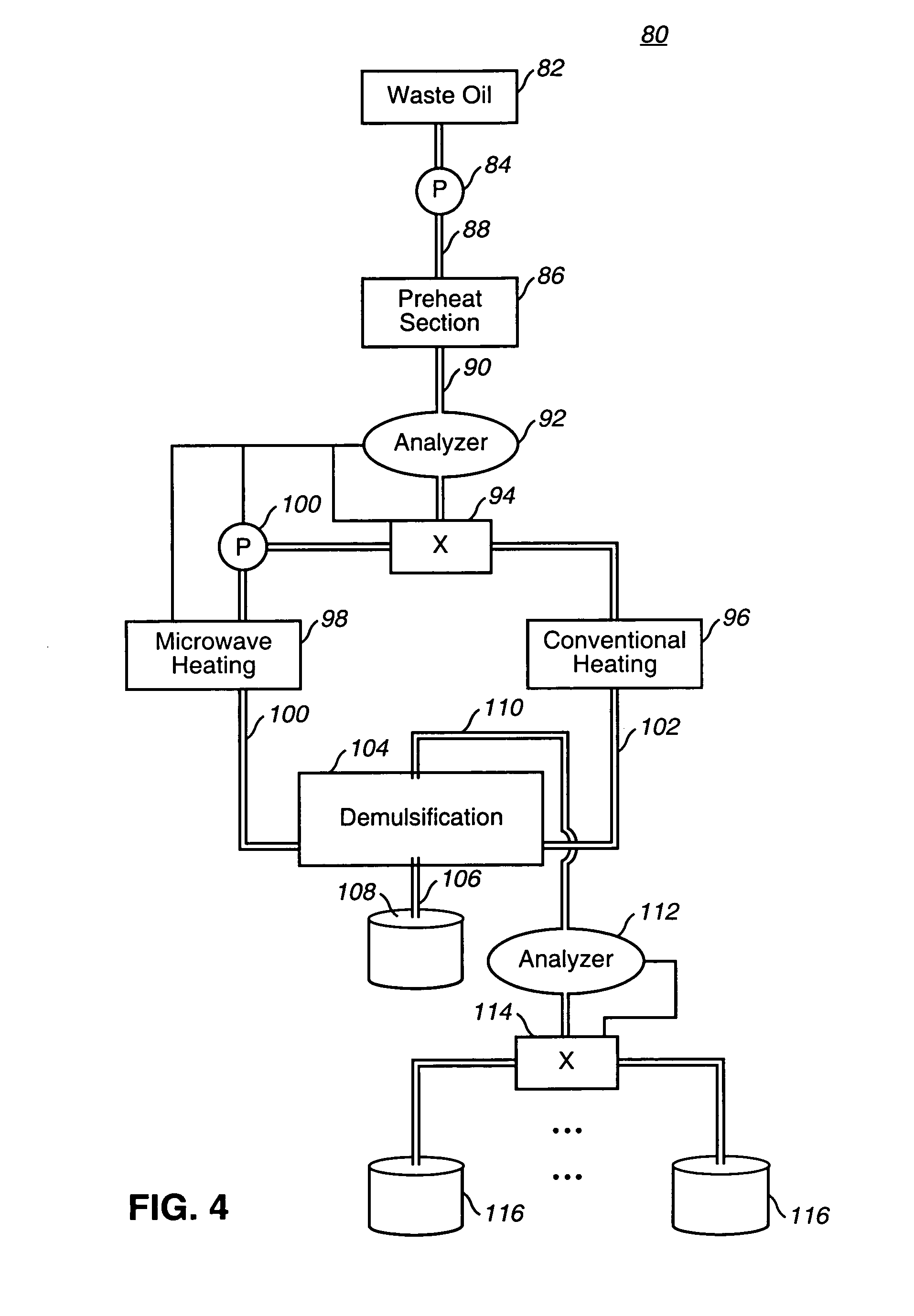 Process for treating waste oil