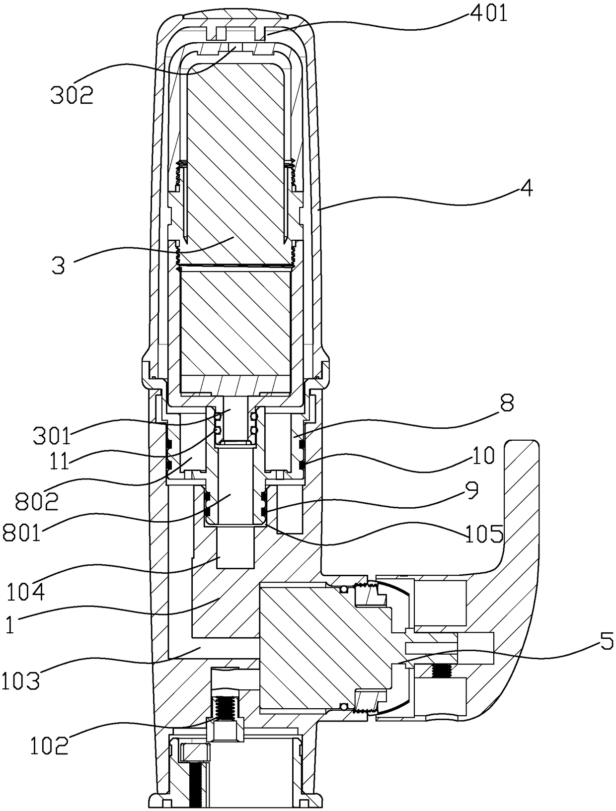 Single-handle valve faucet combining drinking water filtration and clear water washing