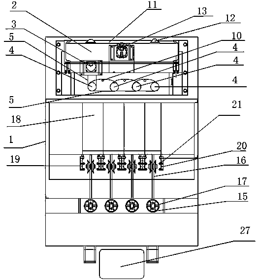 Multi-shaft double-sided automatic cleaning machine for lenses