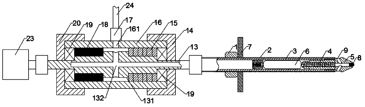 Mounting process of novel drilling, anchoring and injecting integrated resin anchor rod