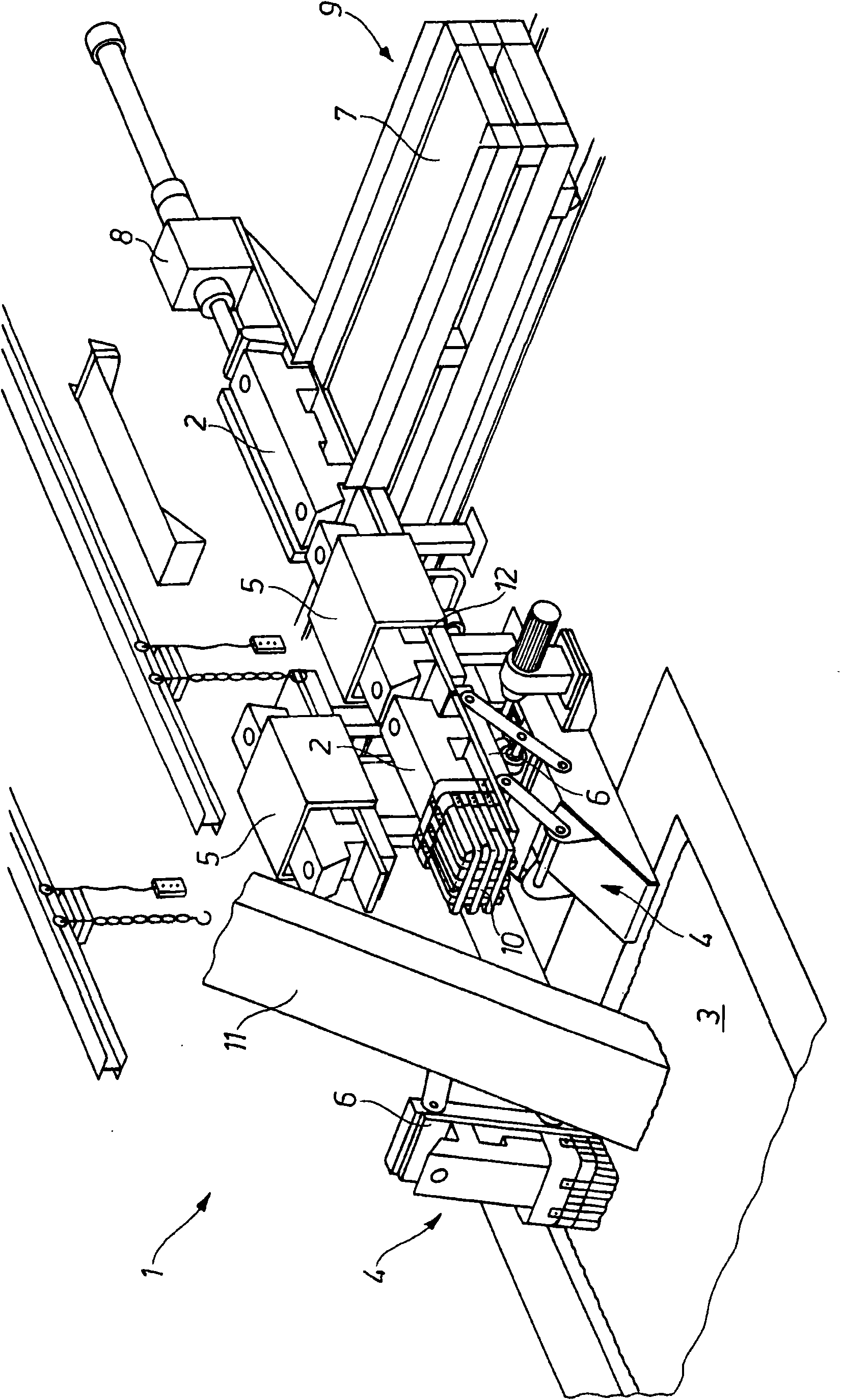 Device for introducing metal bars into a metal bath