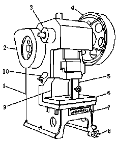 Punching machine capable of effectively preventing switch fixing position from getting loose