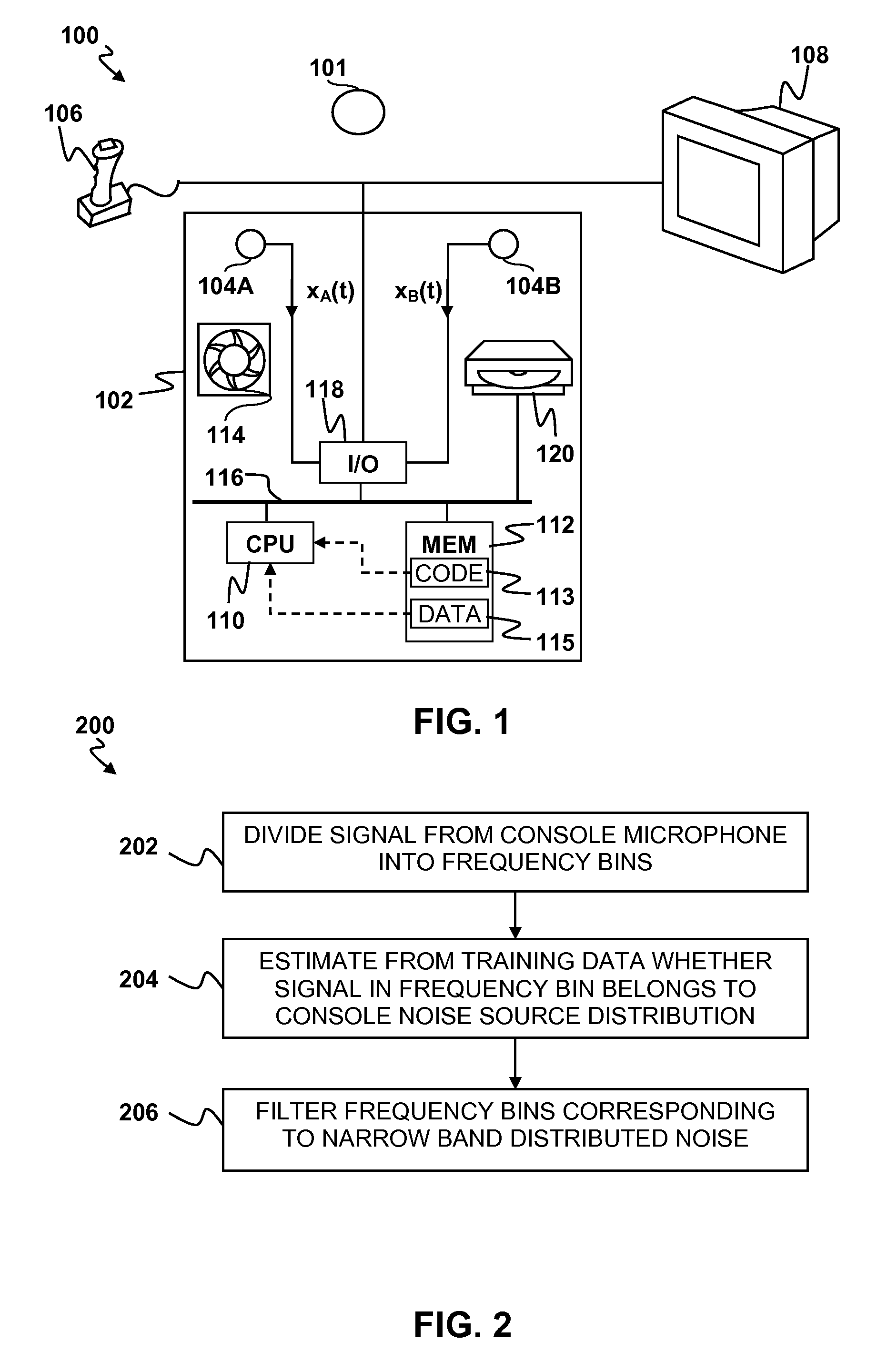 Noise removal for electronic device with far field microphone on console