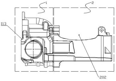 Caliper body for pneumatic disc brake