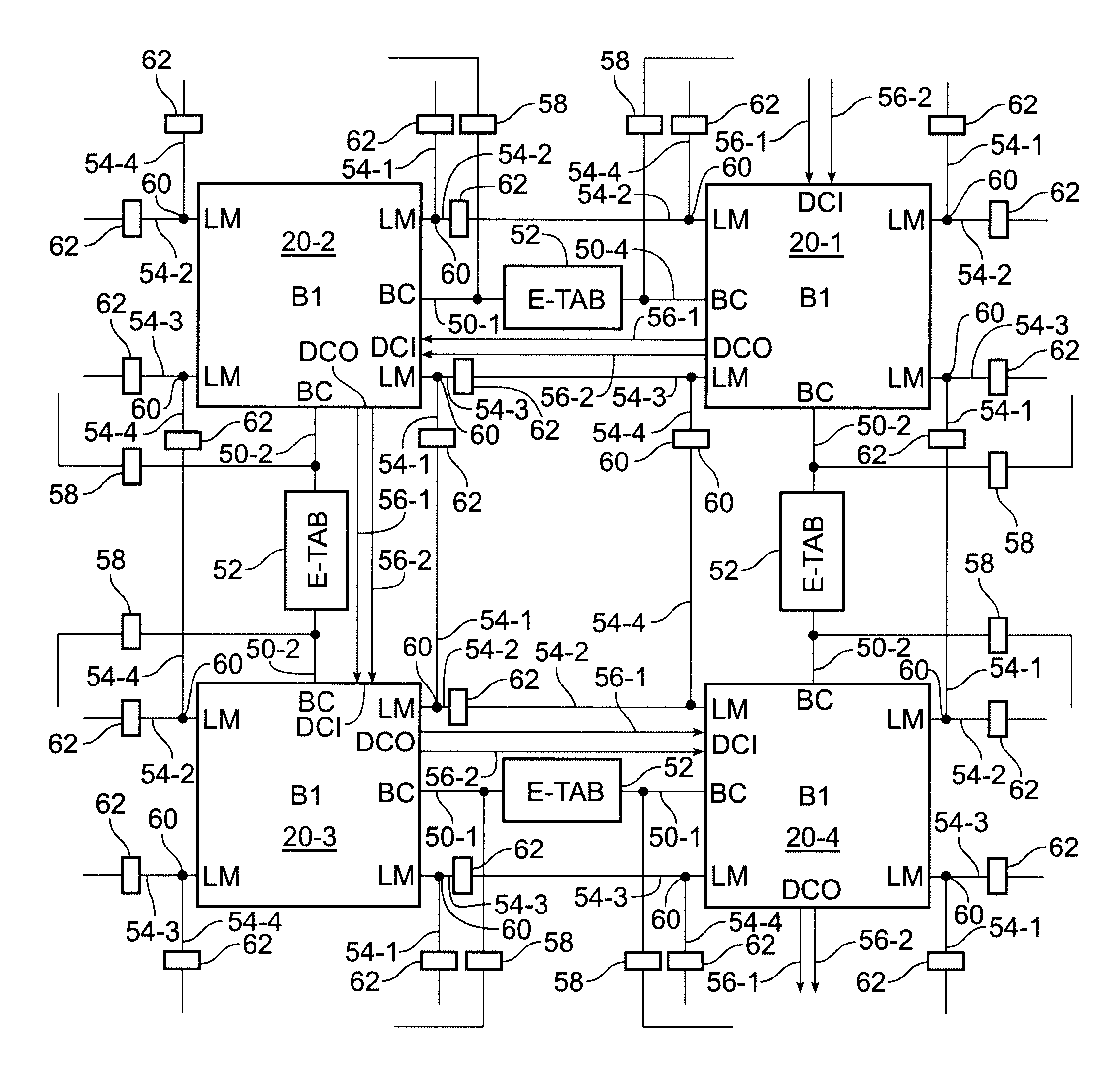 Block connector splitting in logic block of a field programmable gate array