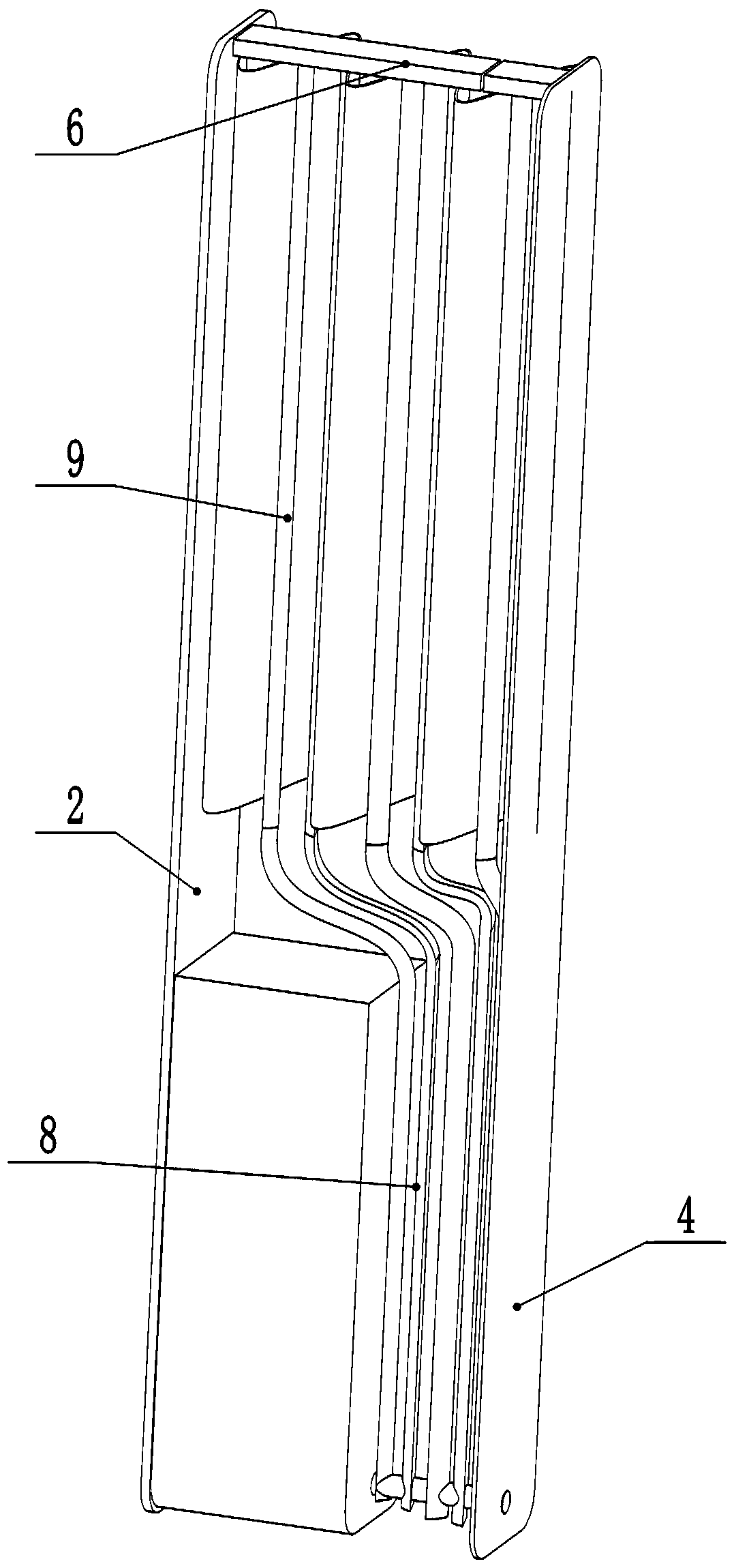 Folding fan-shaped mobile communication terminal