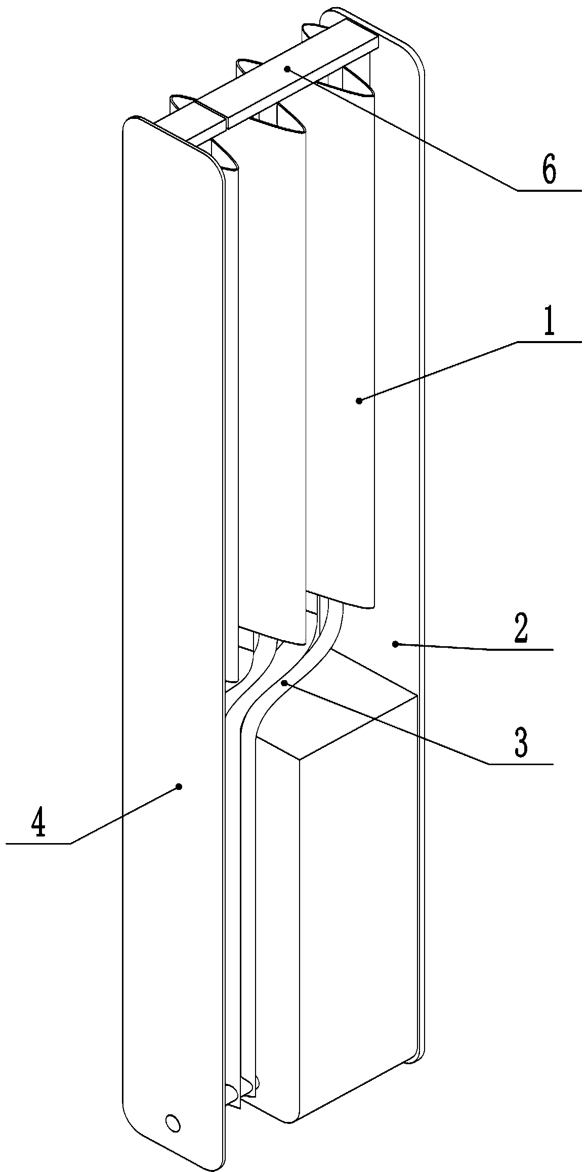 Folding fan-shaped mobile communication terminal