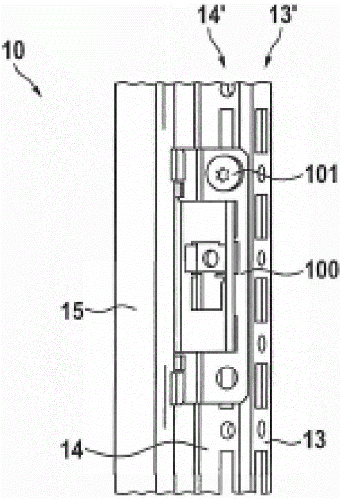 Profiled frame of a frame structure for an electrical enclosure or a distribution cabinet