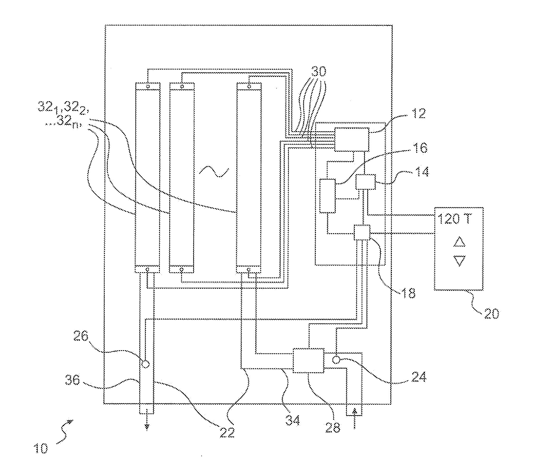 Temperature control and power management control system for hydraulic heating systems