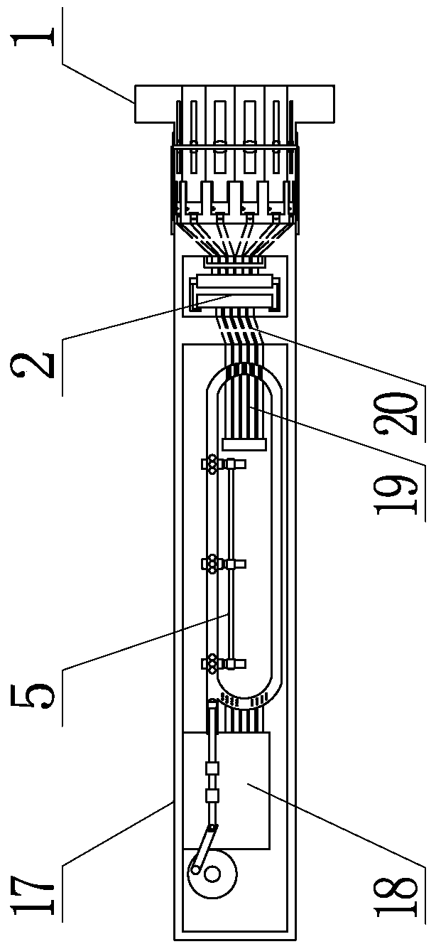 A plastic beating processing device capable of preventing sticking and sticking materials