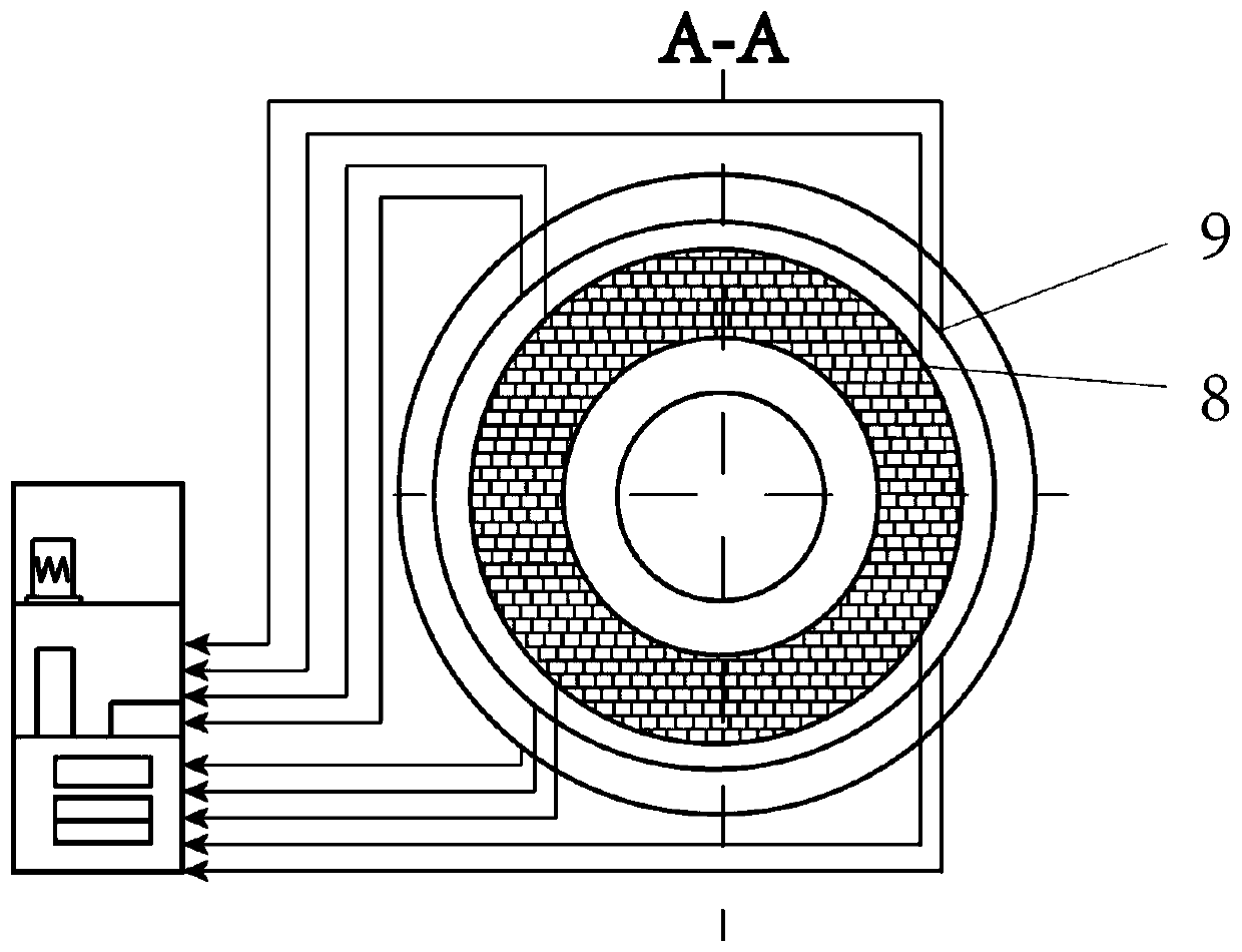 Method and device for measuring thickness of hearth wall of blast furnace online