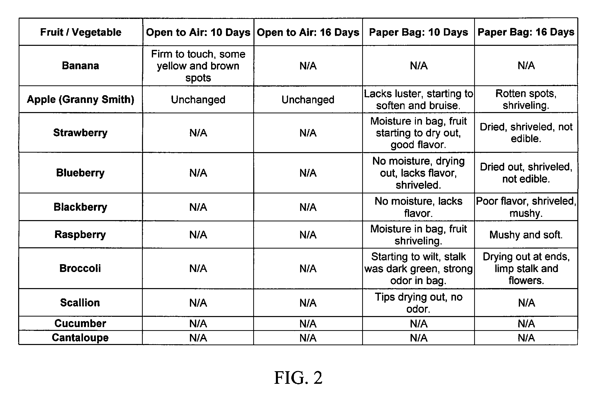 Container for preservation of perishable food items