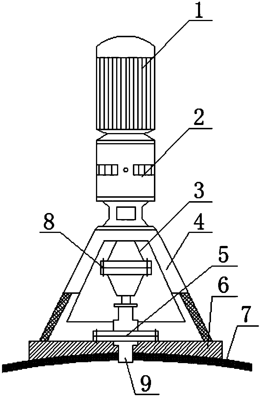 Special transmission apparatus for agitator