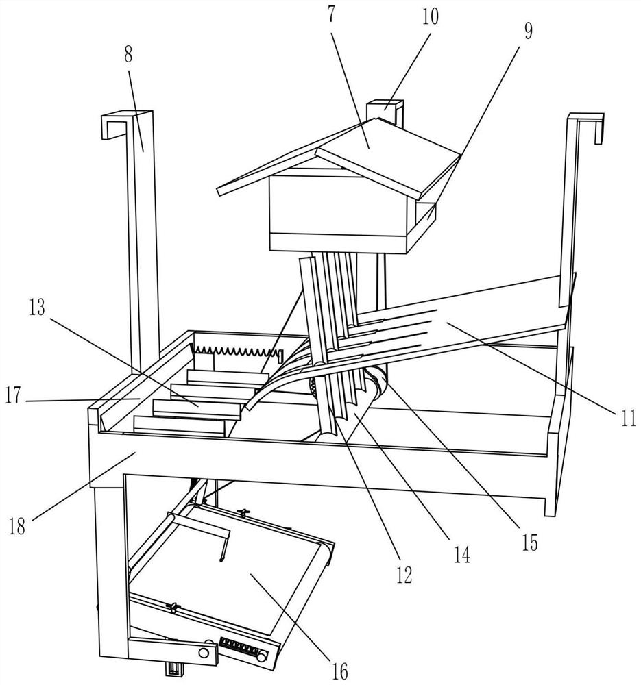 General metal garbage sorting mechanism for public garbage barrel