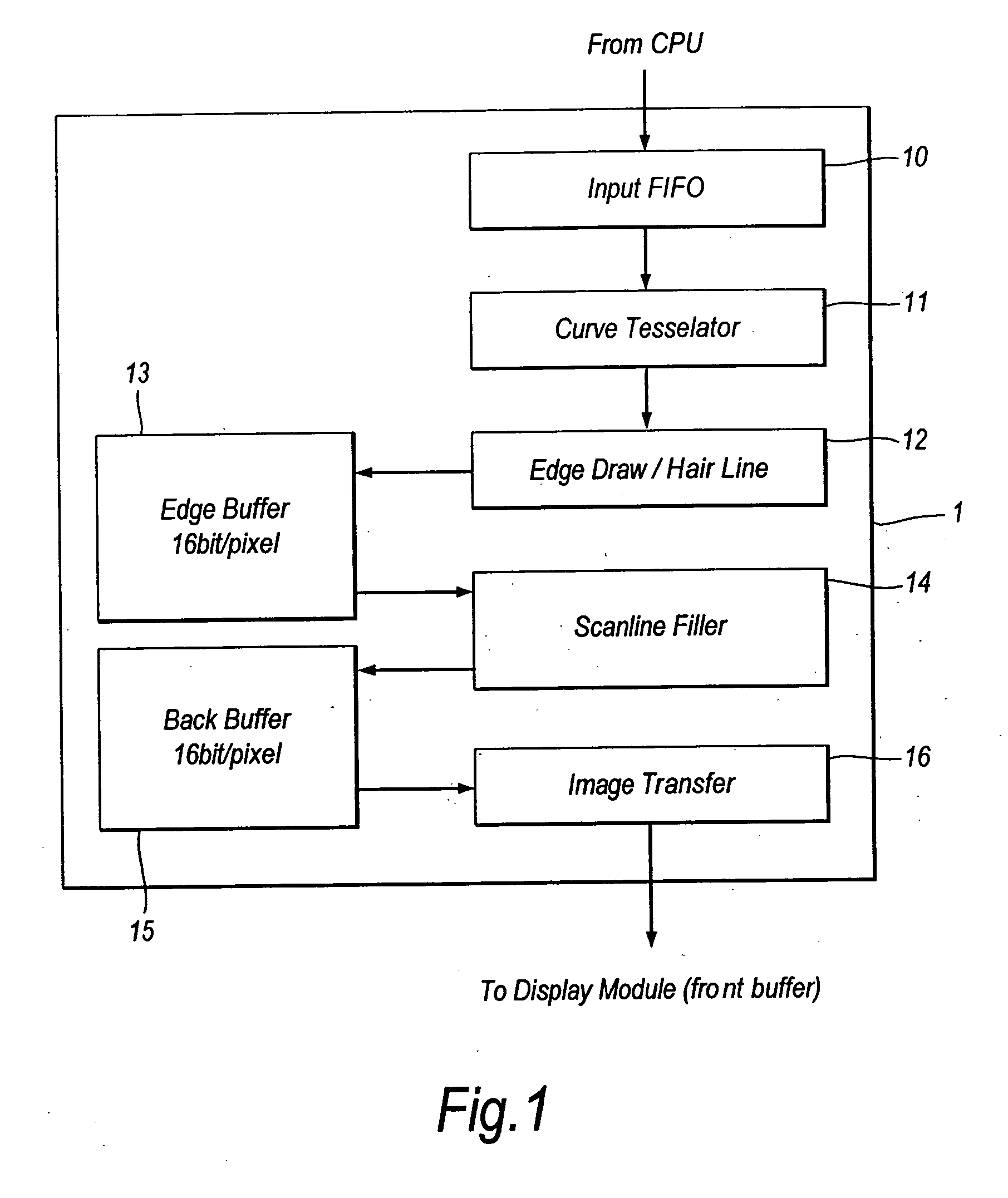 Graphics engine, and display driver IC and display module incorporating the graphics engine