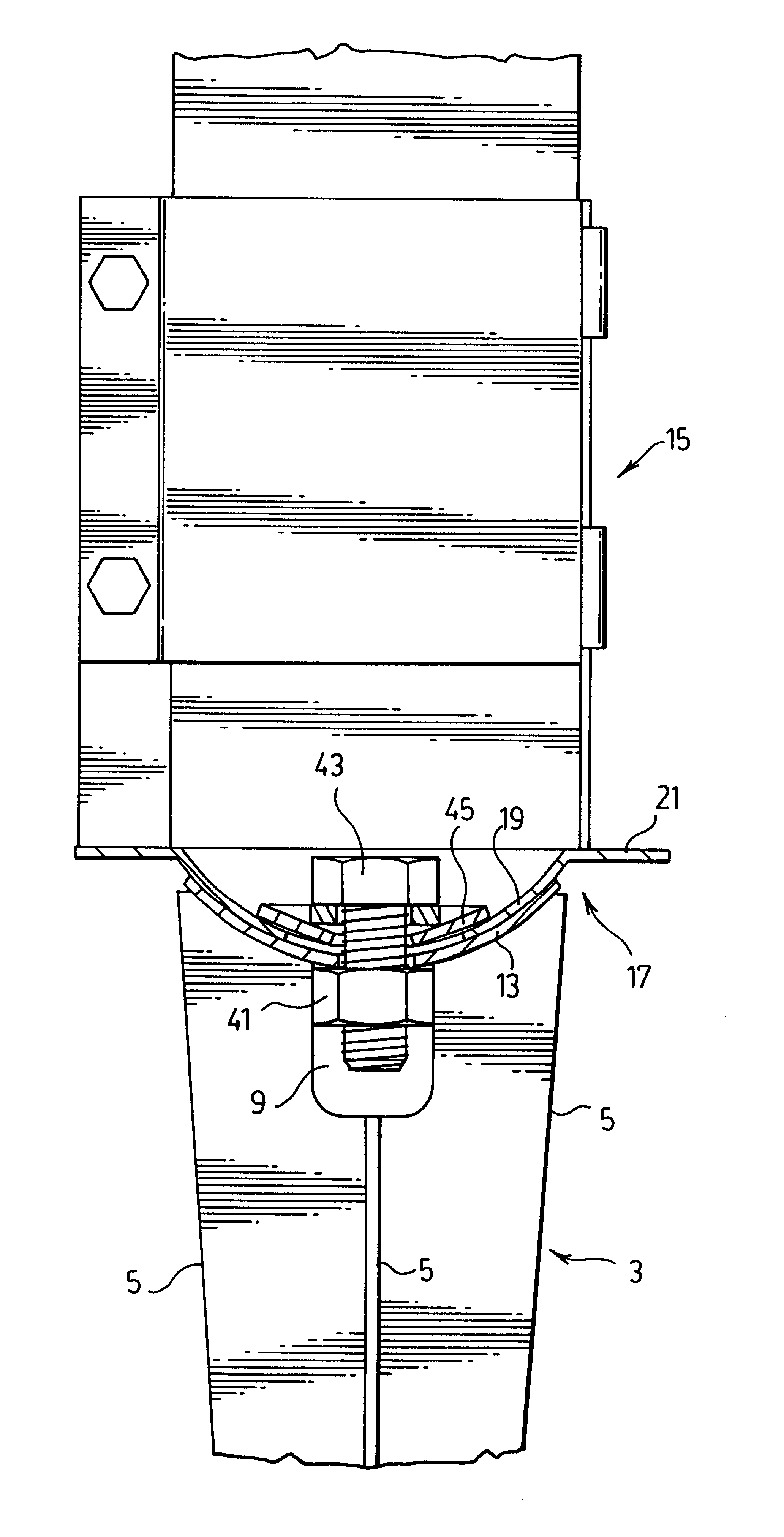 Post holder with upright adjustment