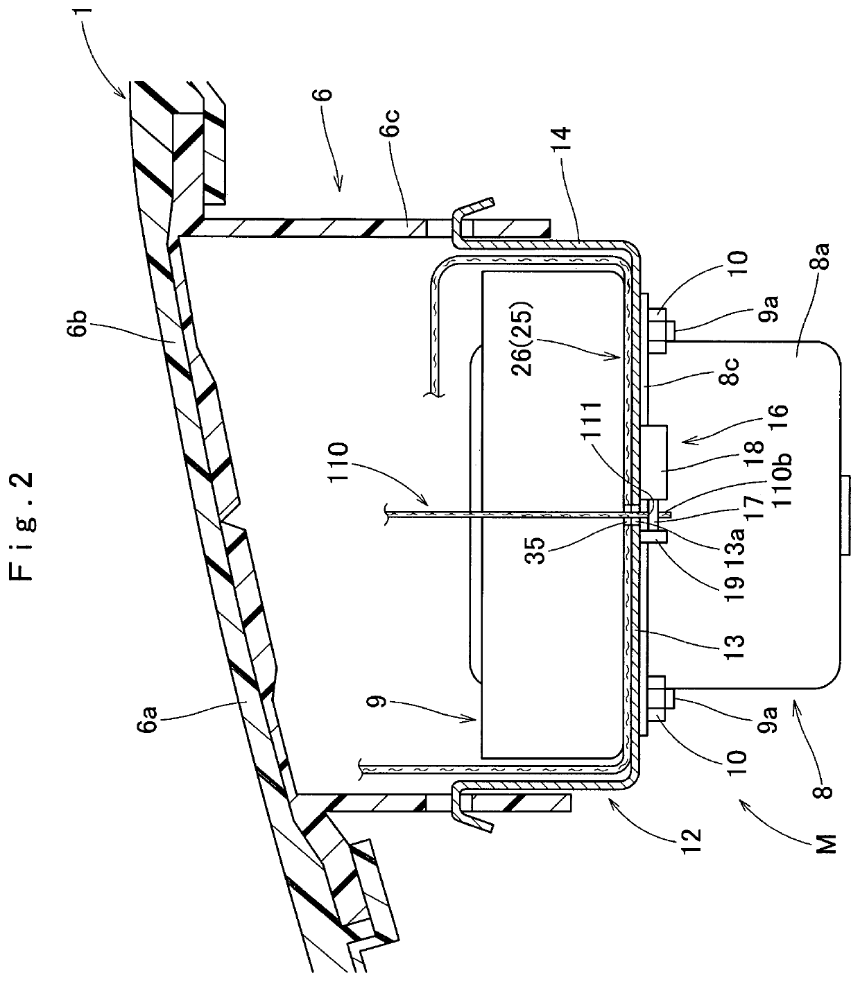 Airbag device with exhaust hole