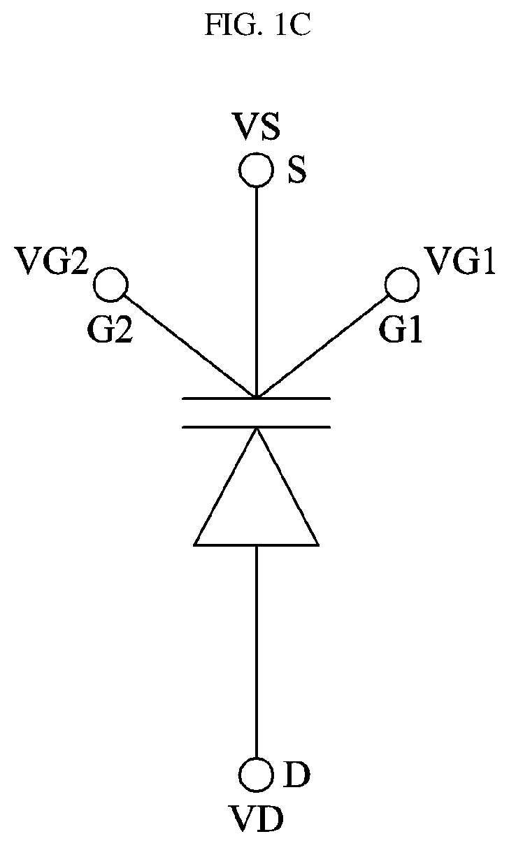 Transposable feedback field-effect electronic device and array circuit using the same