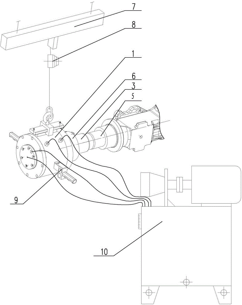 Single-head press-fitting machine for rear axle hub bearing inner ring