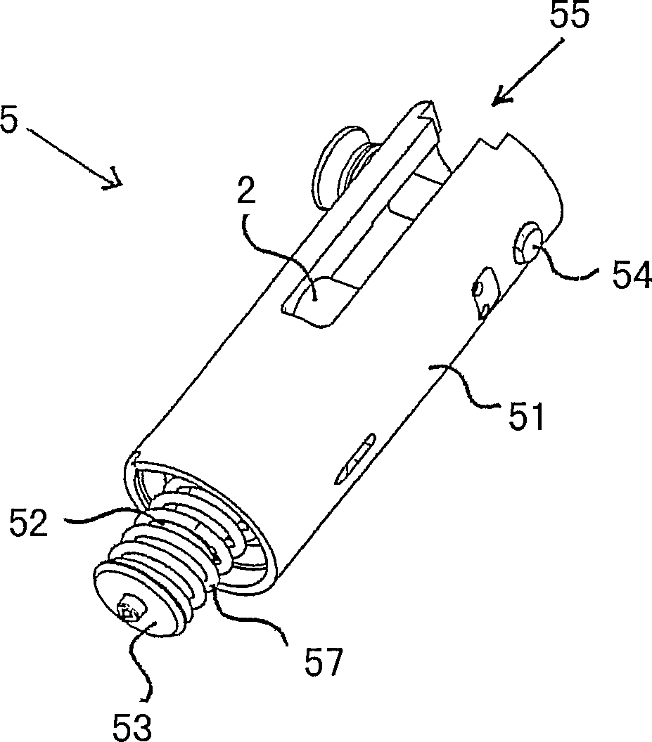 Roll holding unit