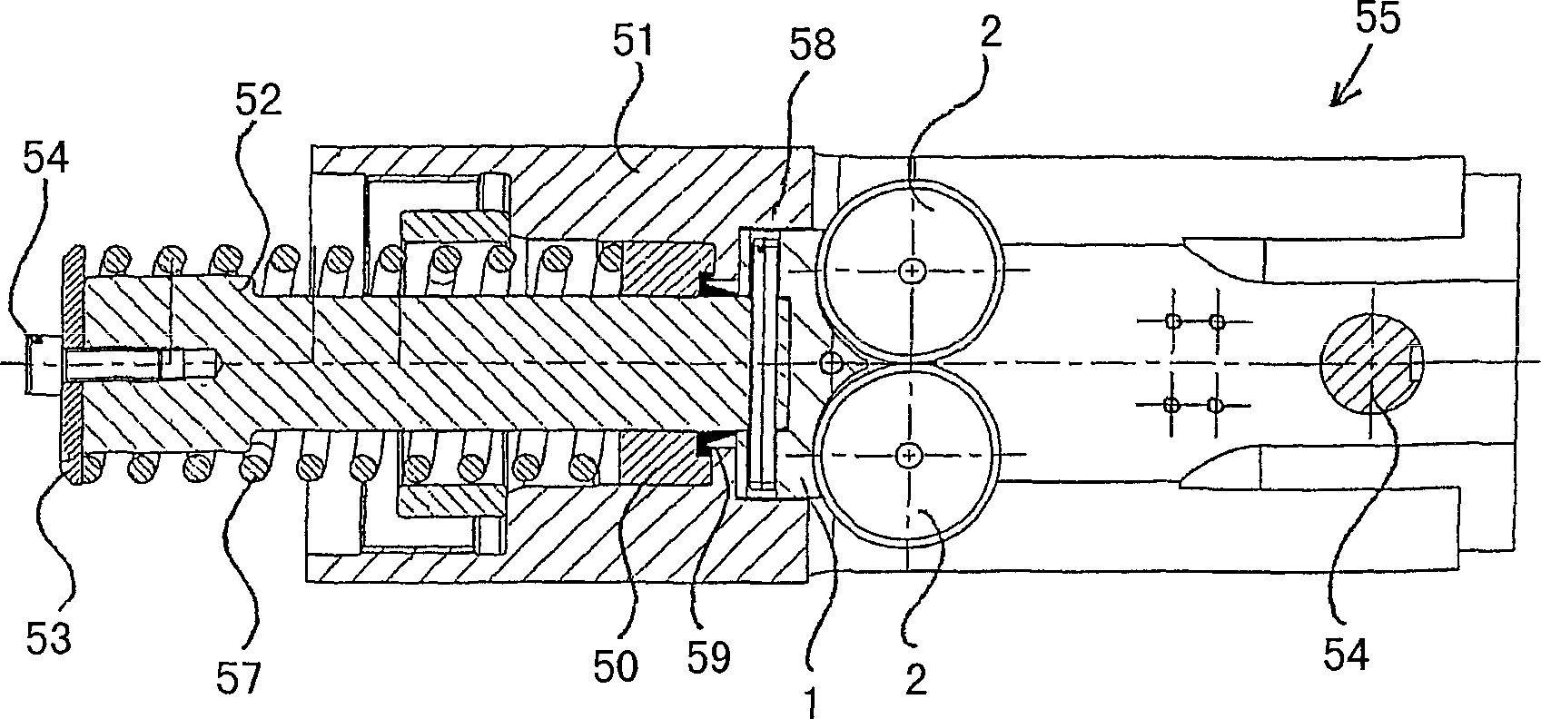 Roll holding unit