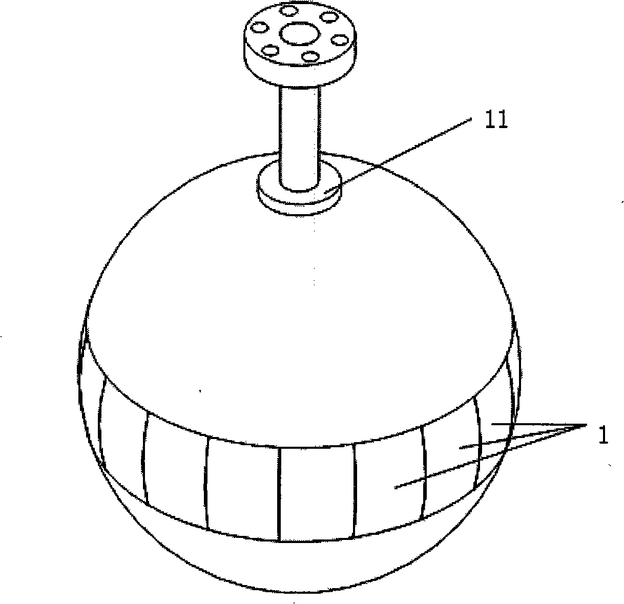 Three-freedom Halback array permanent magnetism sphericity synchronous motor