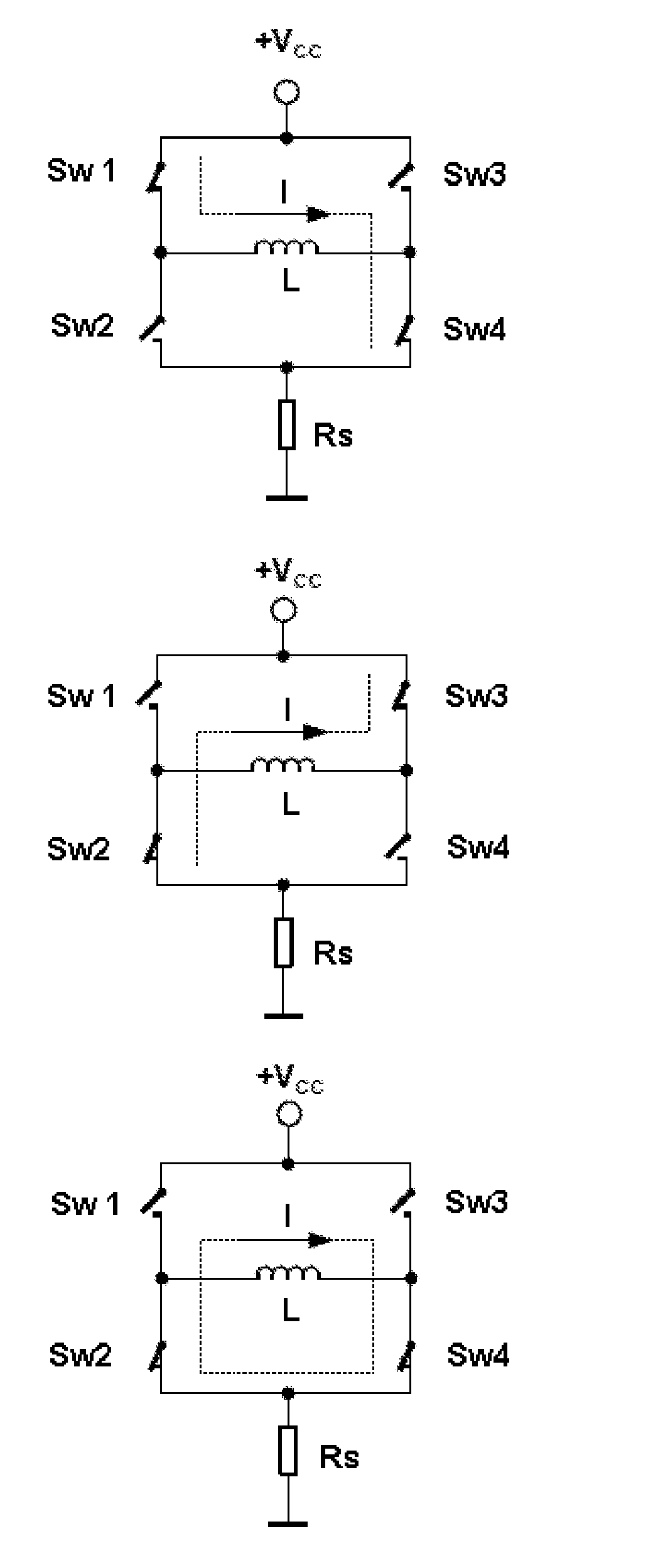 Method and circuit arrangement for detecting motor load without sensors and for controlling motor current according to load for a stepper motor