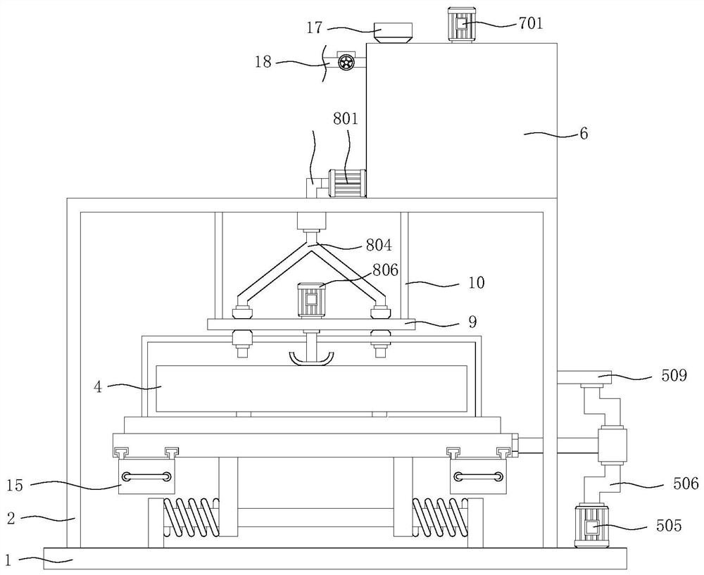 Aerated concrete block pouring device capable of conducting composite pouring