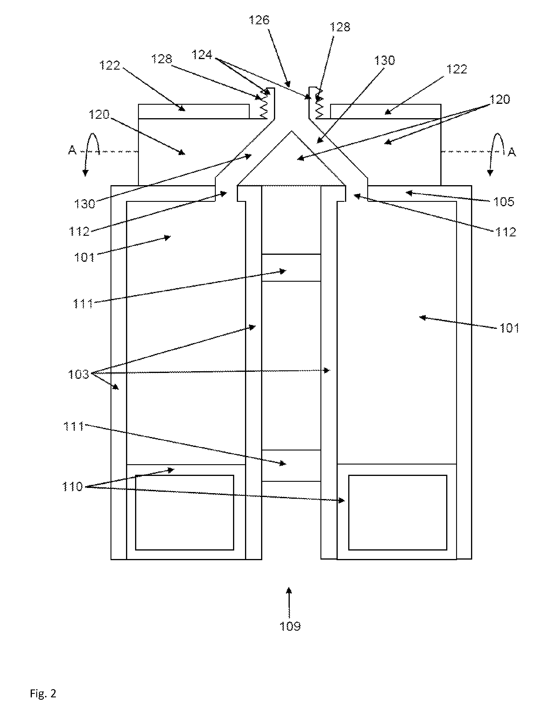 Cartridge system with rotatable closure and dispensing tube