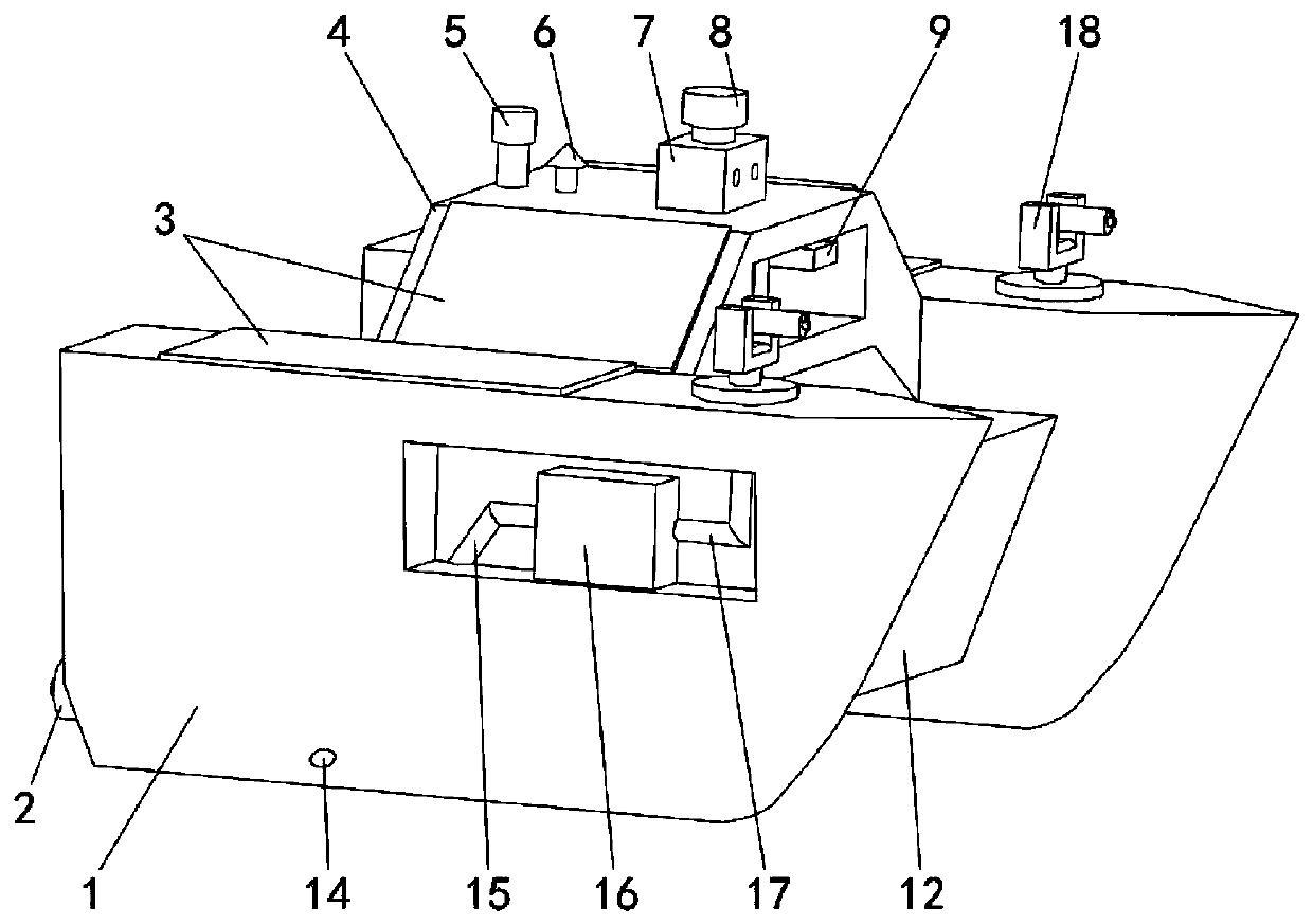 Offshore fire-fighting unmanned boat