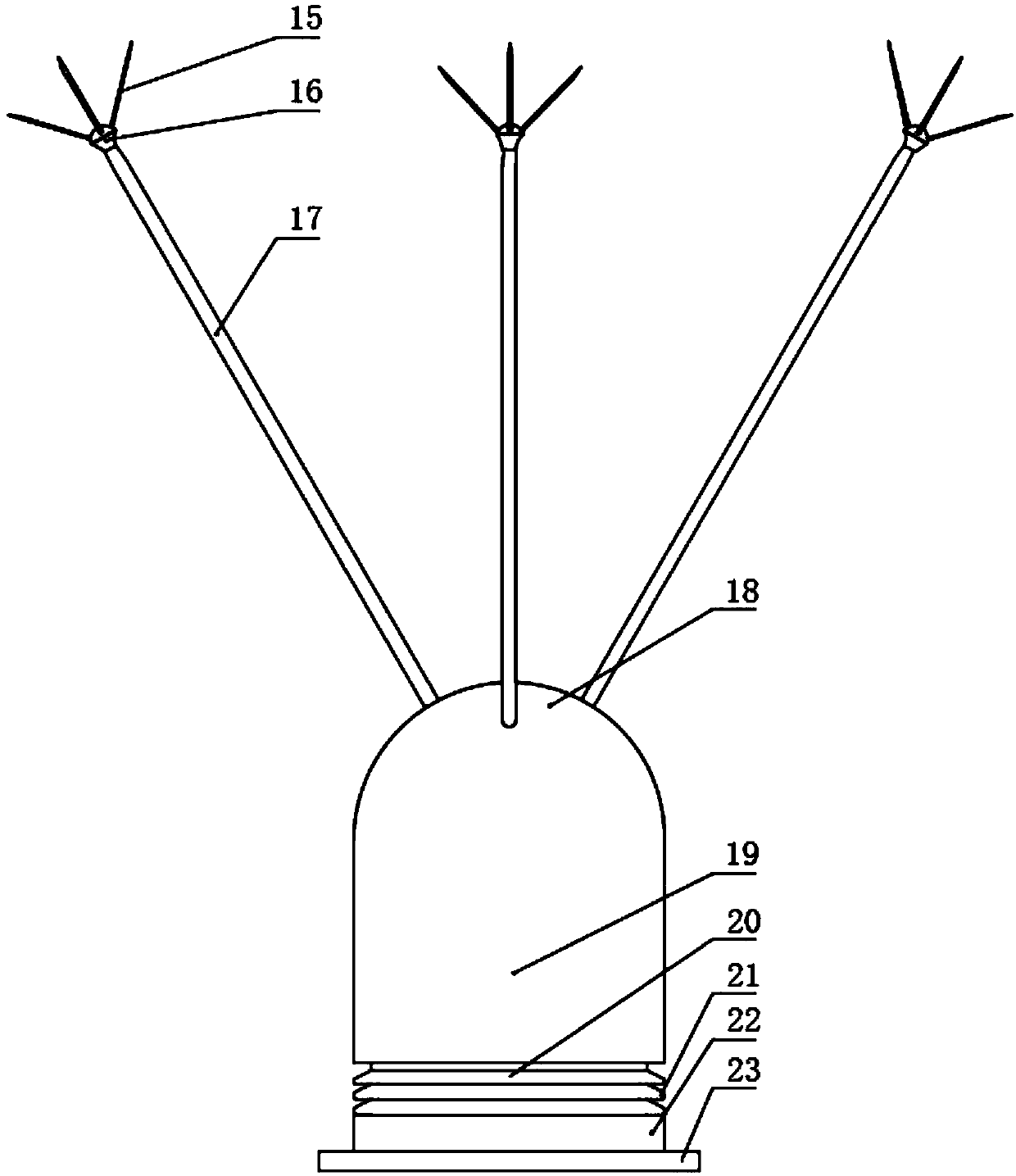 Equivalent ion lightning prevention unit and integrated lightning protection system