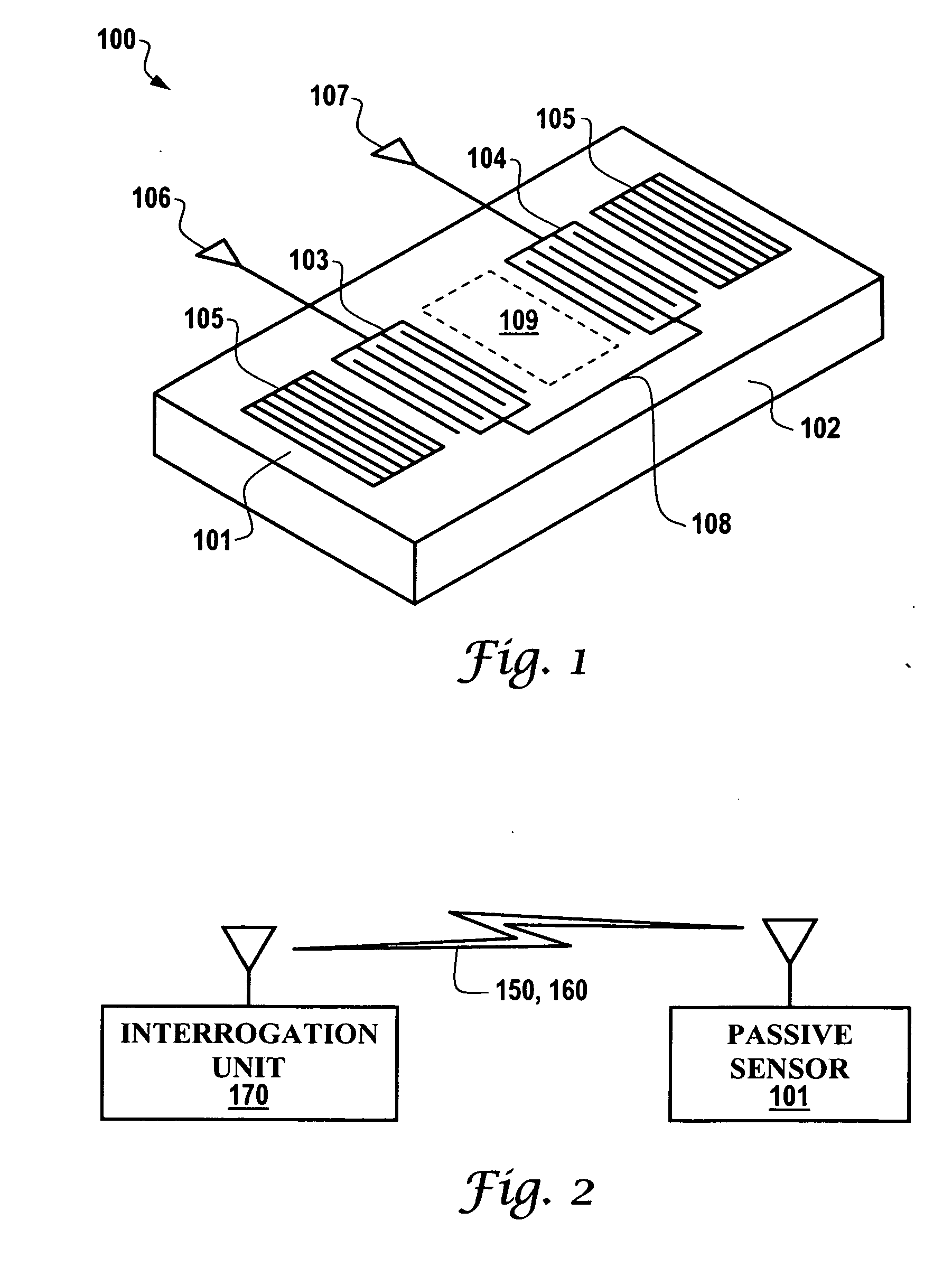 Passive acoustic wave sensor system