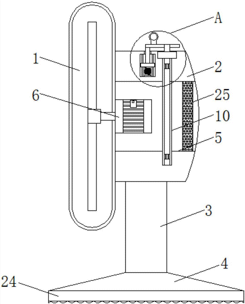 Environment-friendly fan capable of quickly replacing filtering device