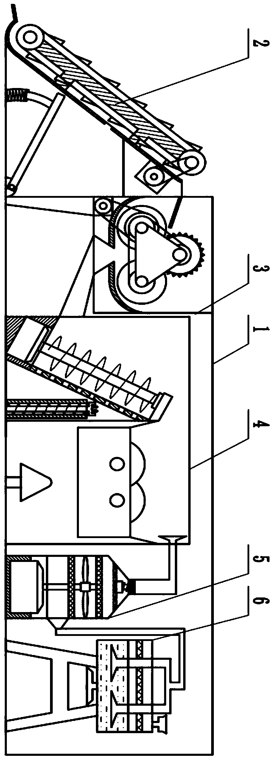 Construction waste crushing device for construction