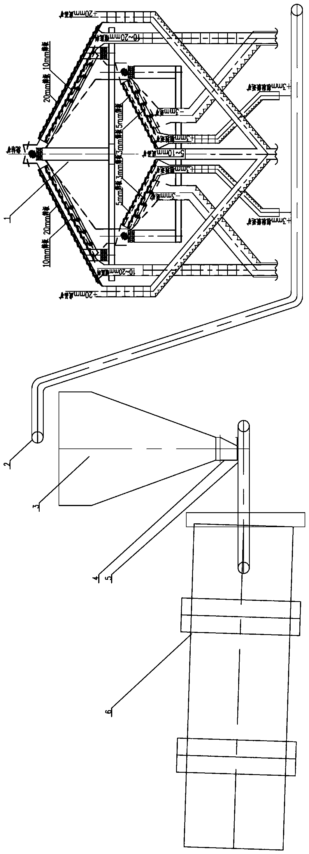 Sintering method and system adopting sintering return ore as embedded material