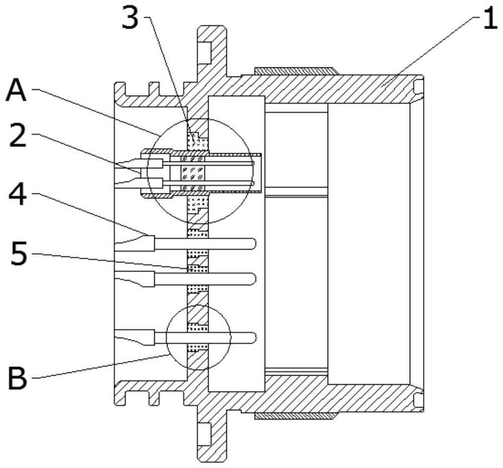 Titanium alloy hermetically sealed connector and production process thereof