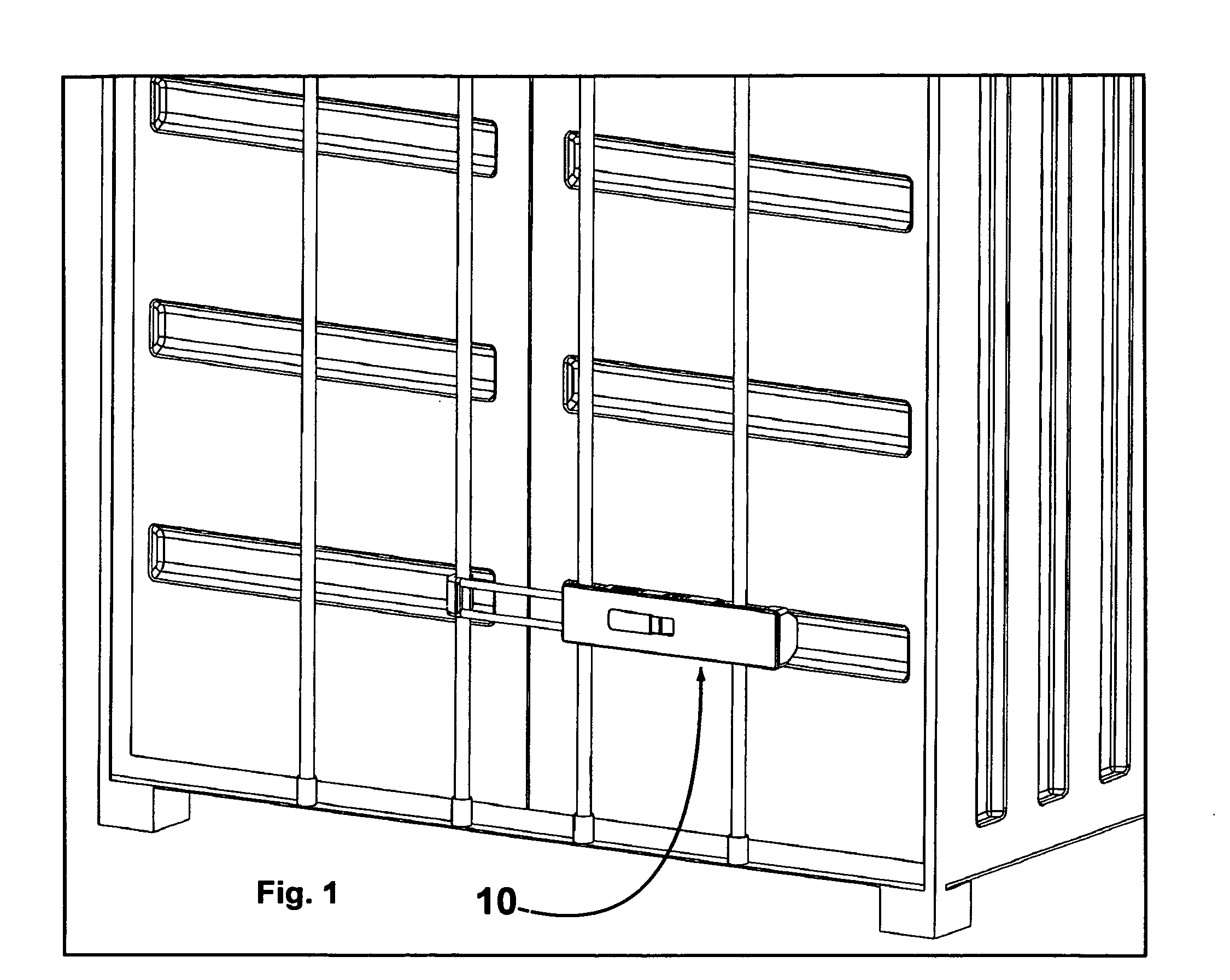 Shipping container having integral geoclock system