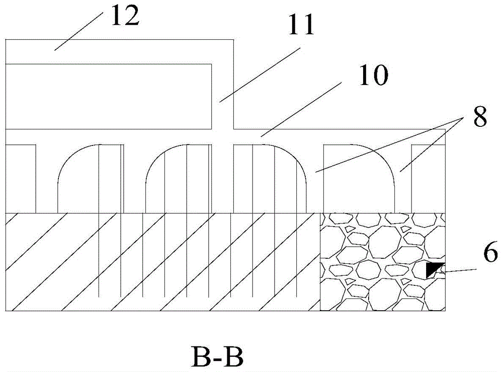 Mining method of mid-deep hole falling with anchor cable support and subsequent filling in combined reconstruction structure