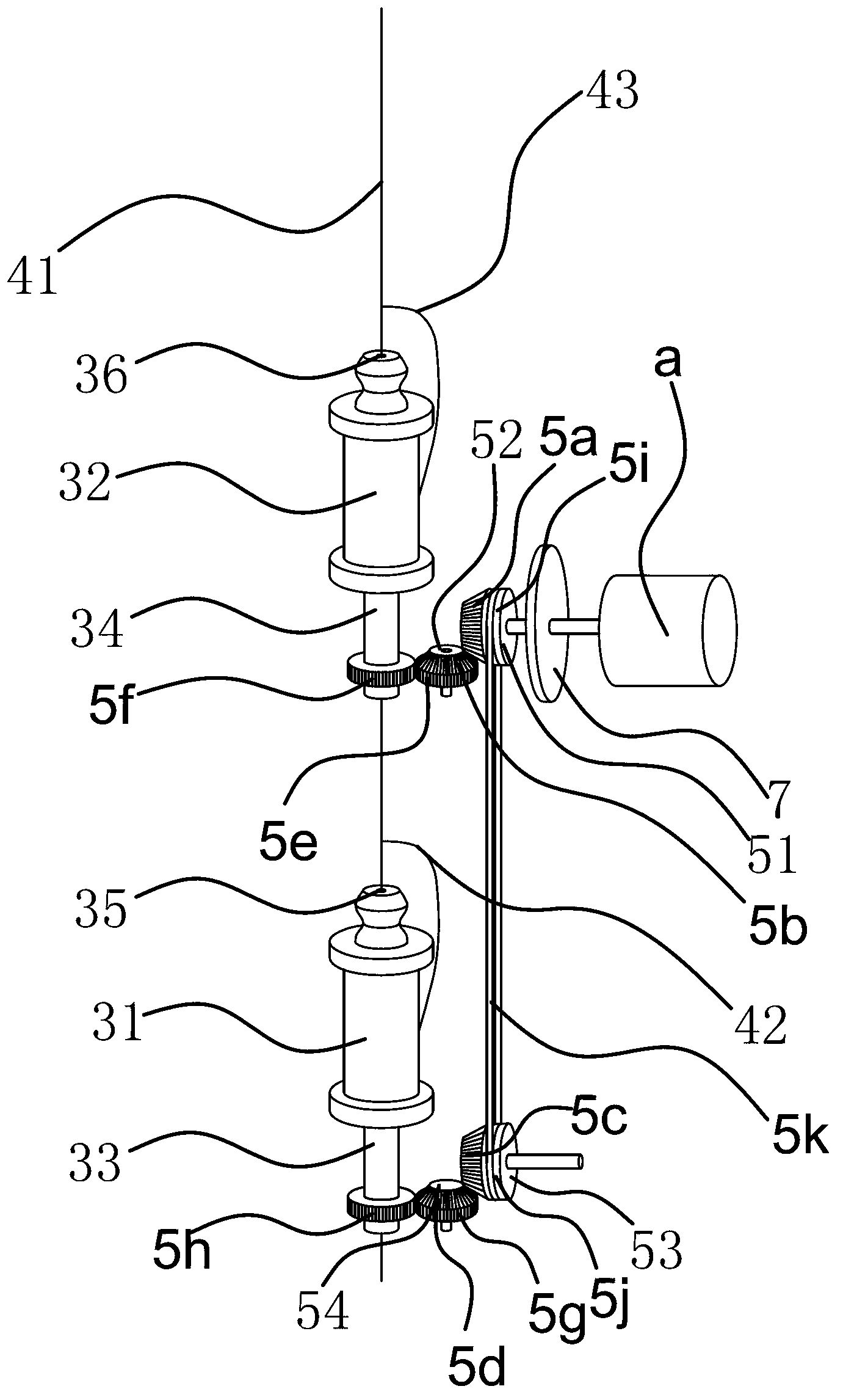 Silk covering machine