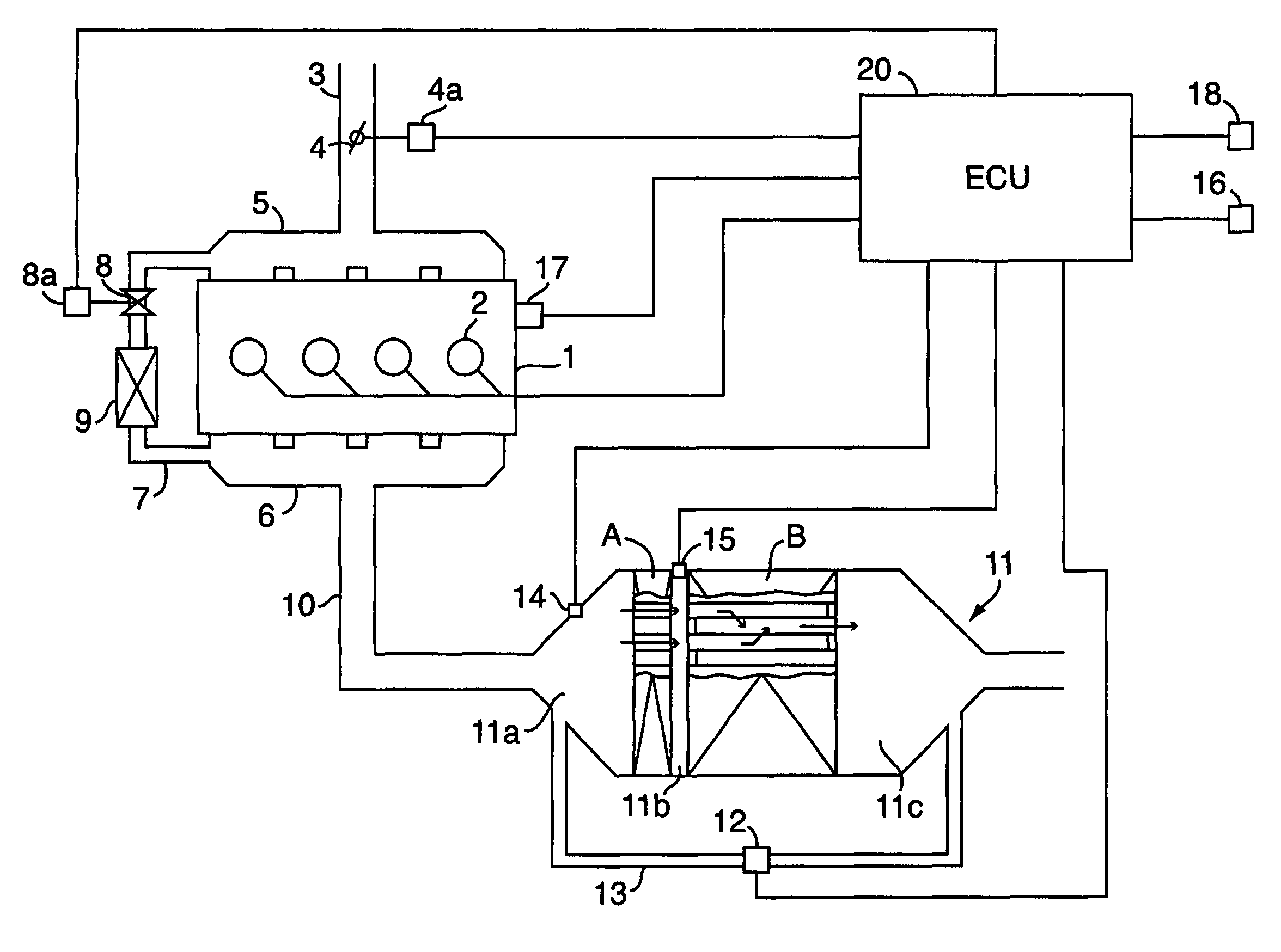 Engine exhaust gas purification device