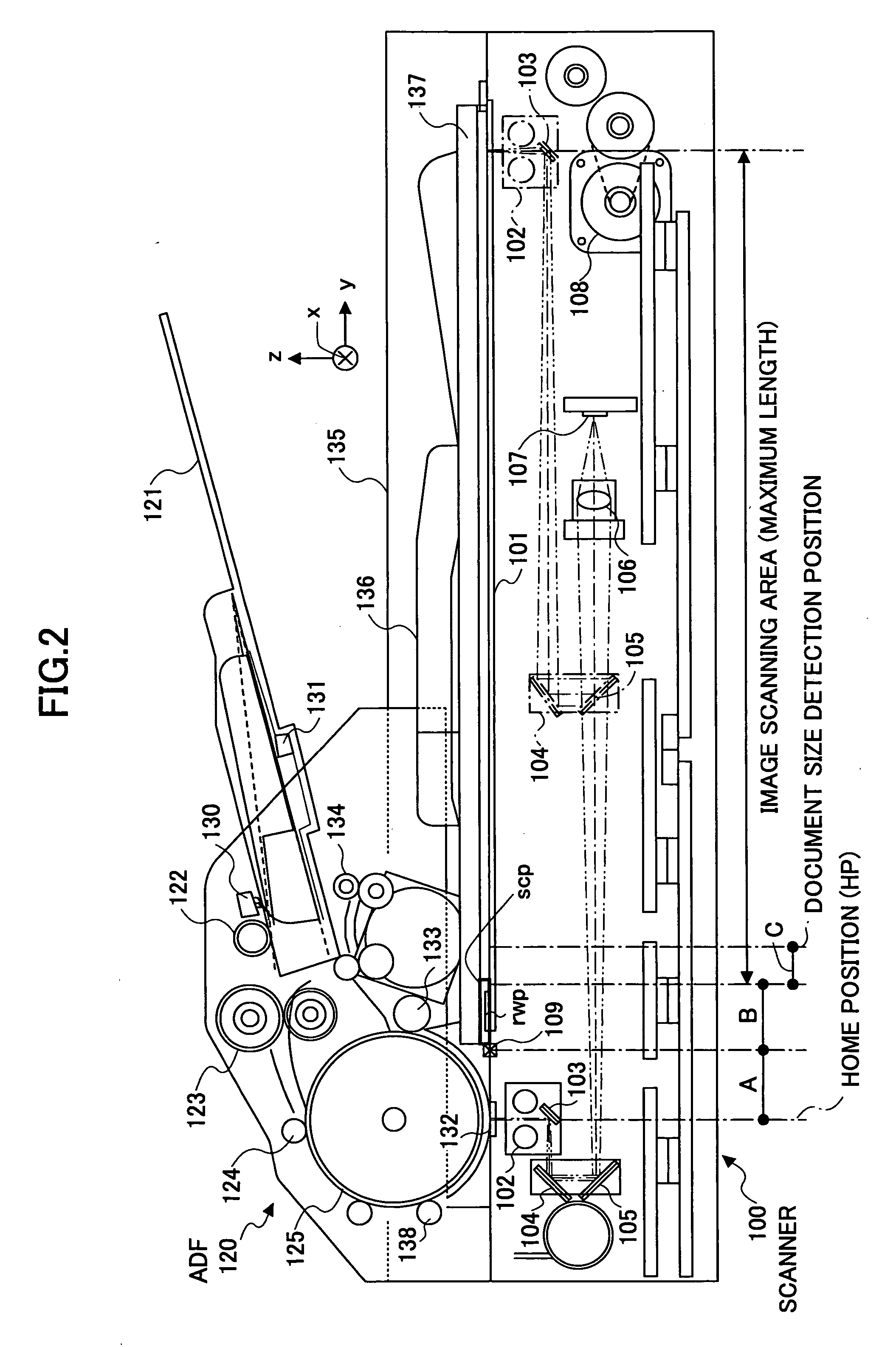 Document reading apparatus and an image formation apparatus