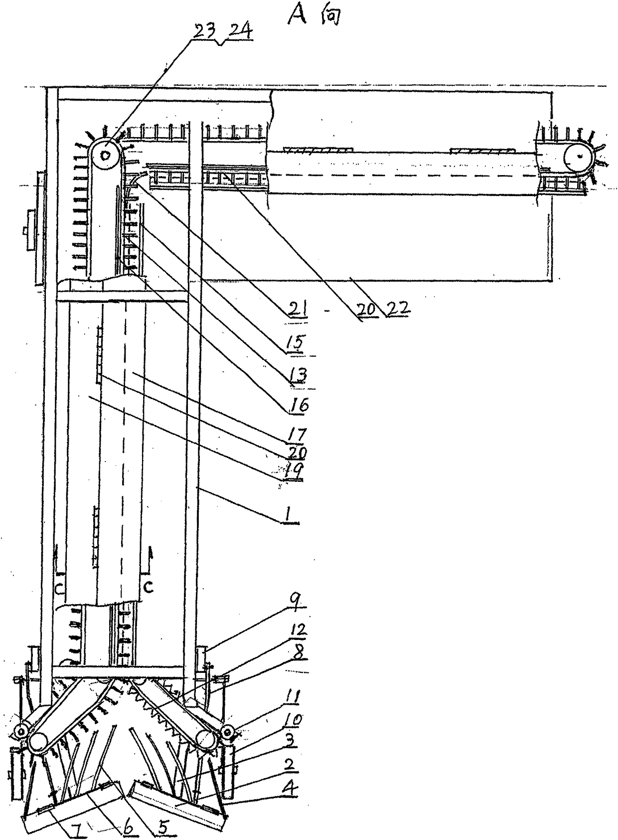 A detachable and hanging peanut combine harvester