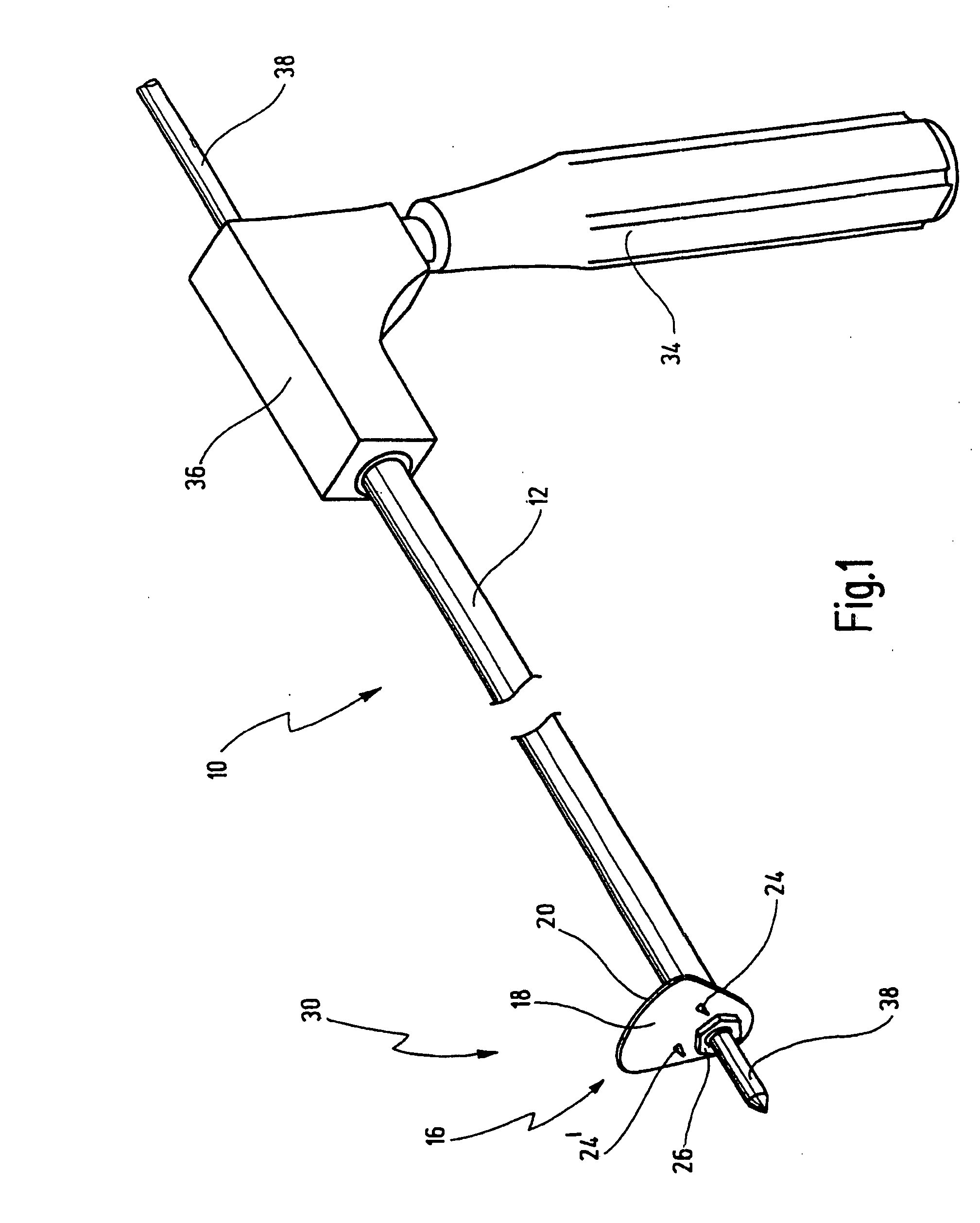 Device for forming a drill hole in bone