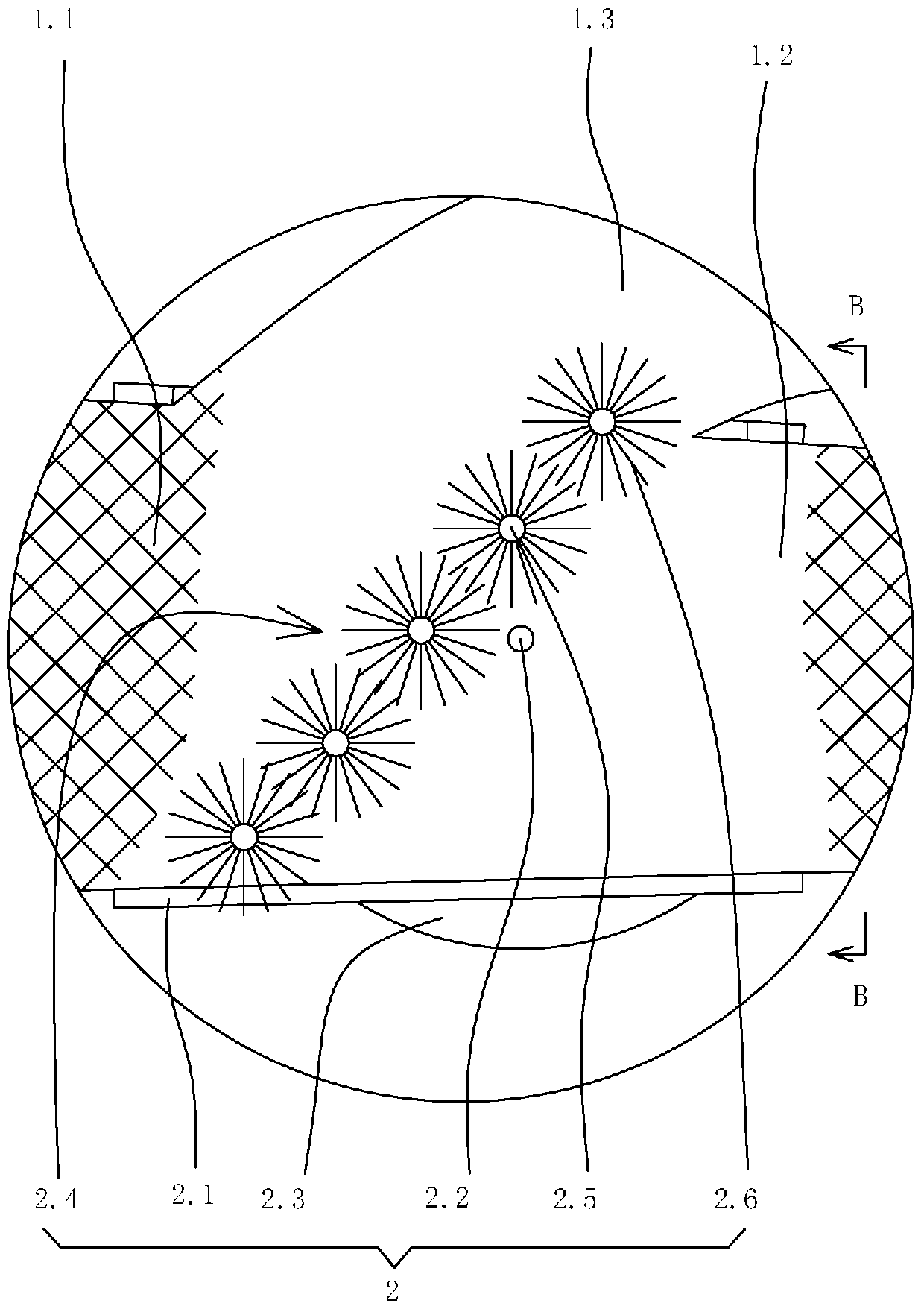 Automatic classification structure of trawl net