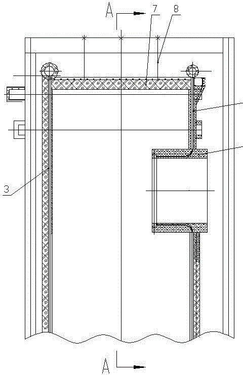 Membrane wall hearth structure for low-speed circulating fluidized bed boiler