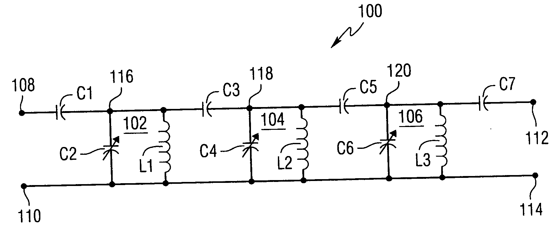 Electrically tunable filters with dielectric varactors