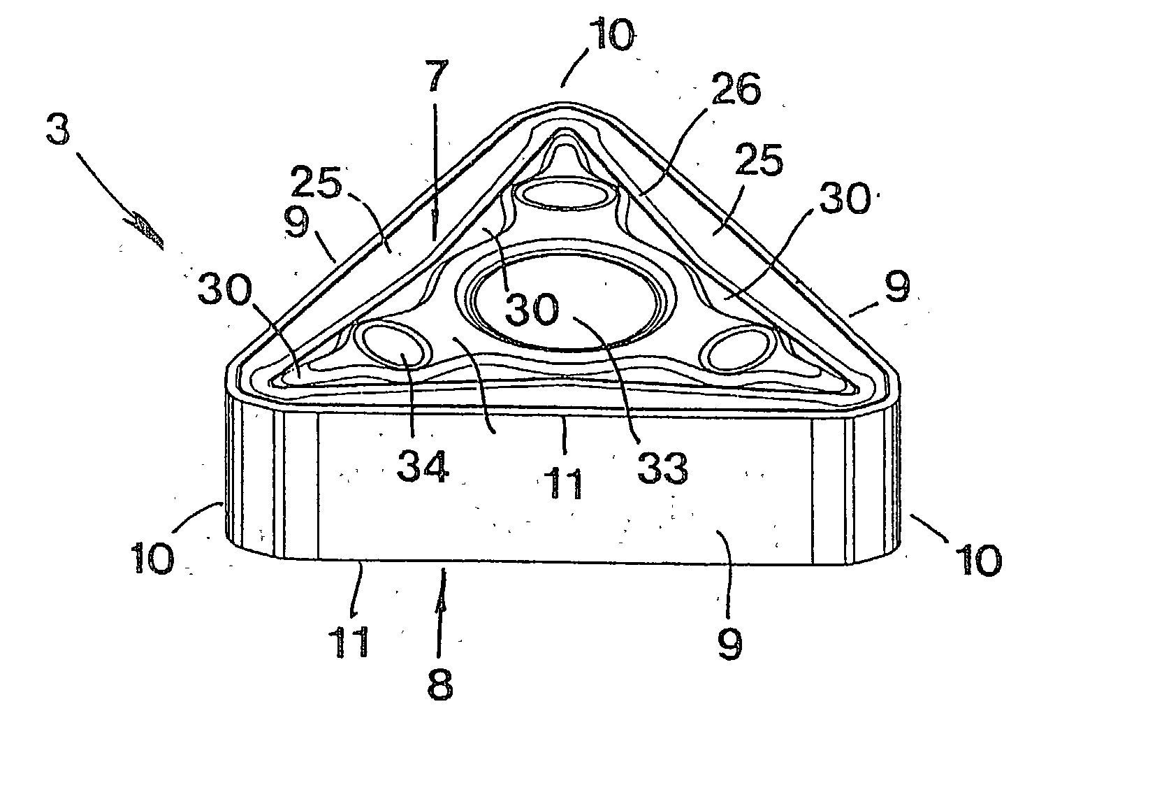 Cutting insert for chip removing machining