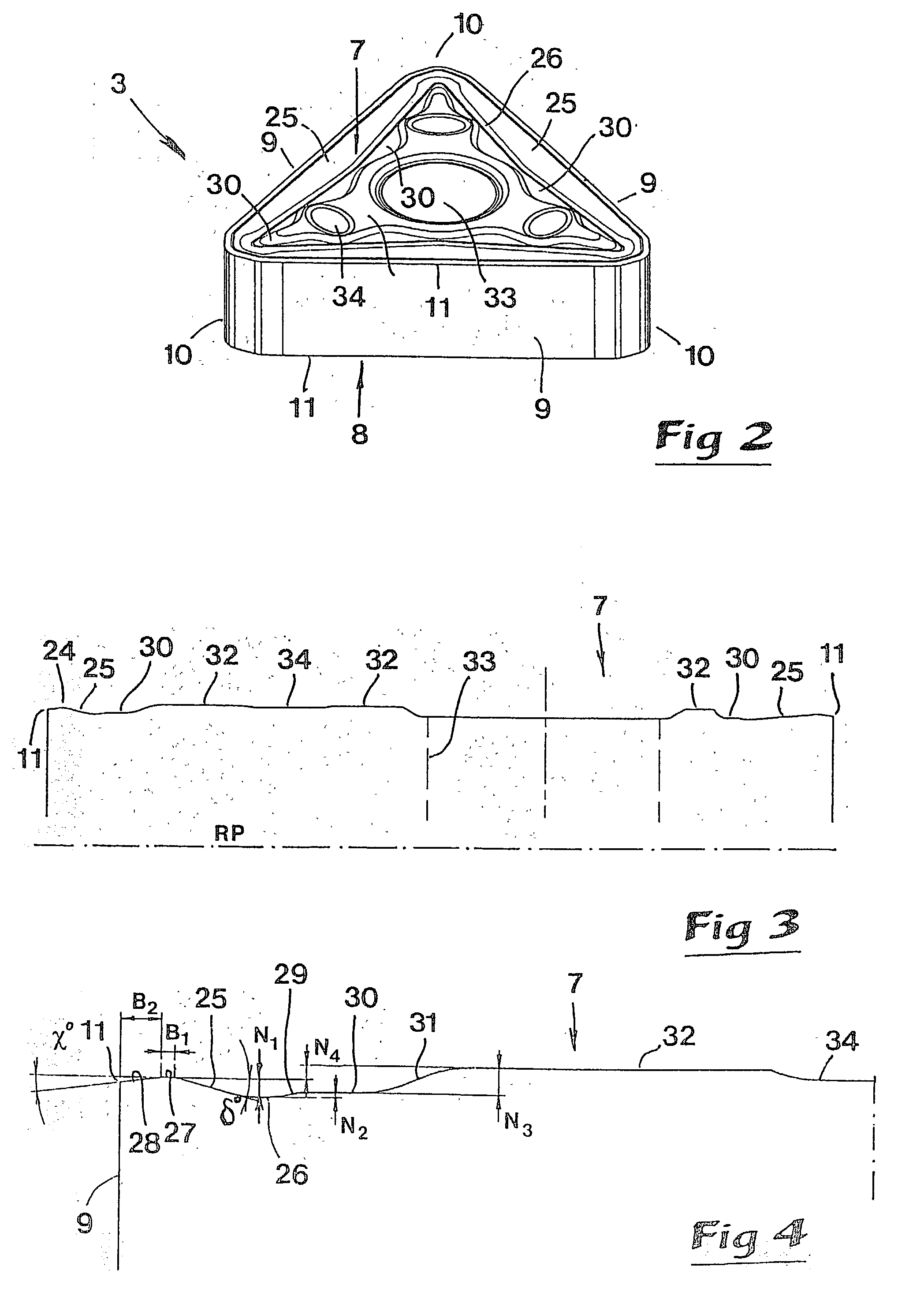 Cutting insert for chip removing machining