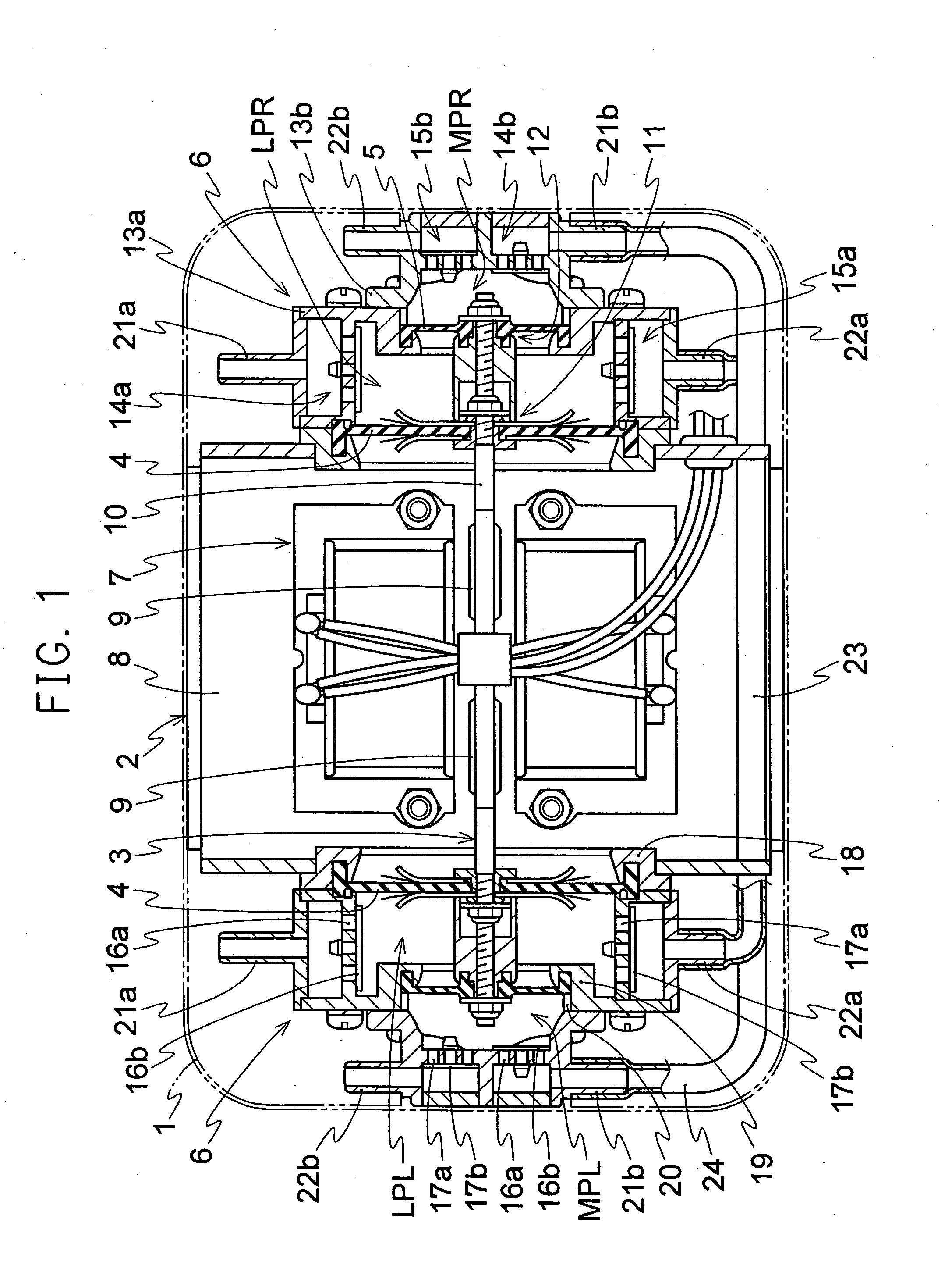 Electromagnetic vibrating type diaphragm pump