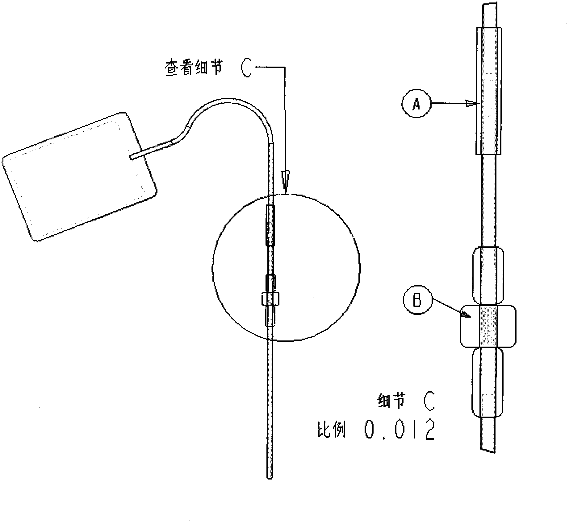 Thoracic closed-type drainage bendable fixing tube